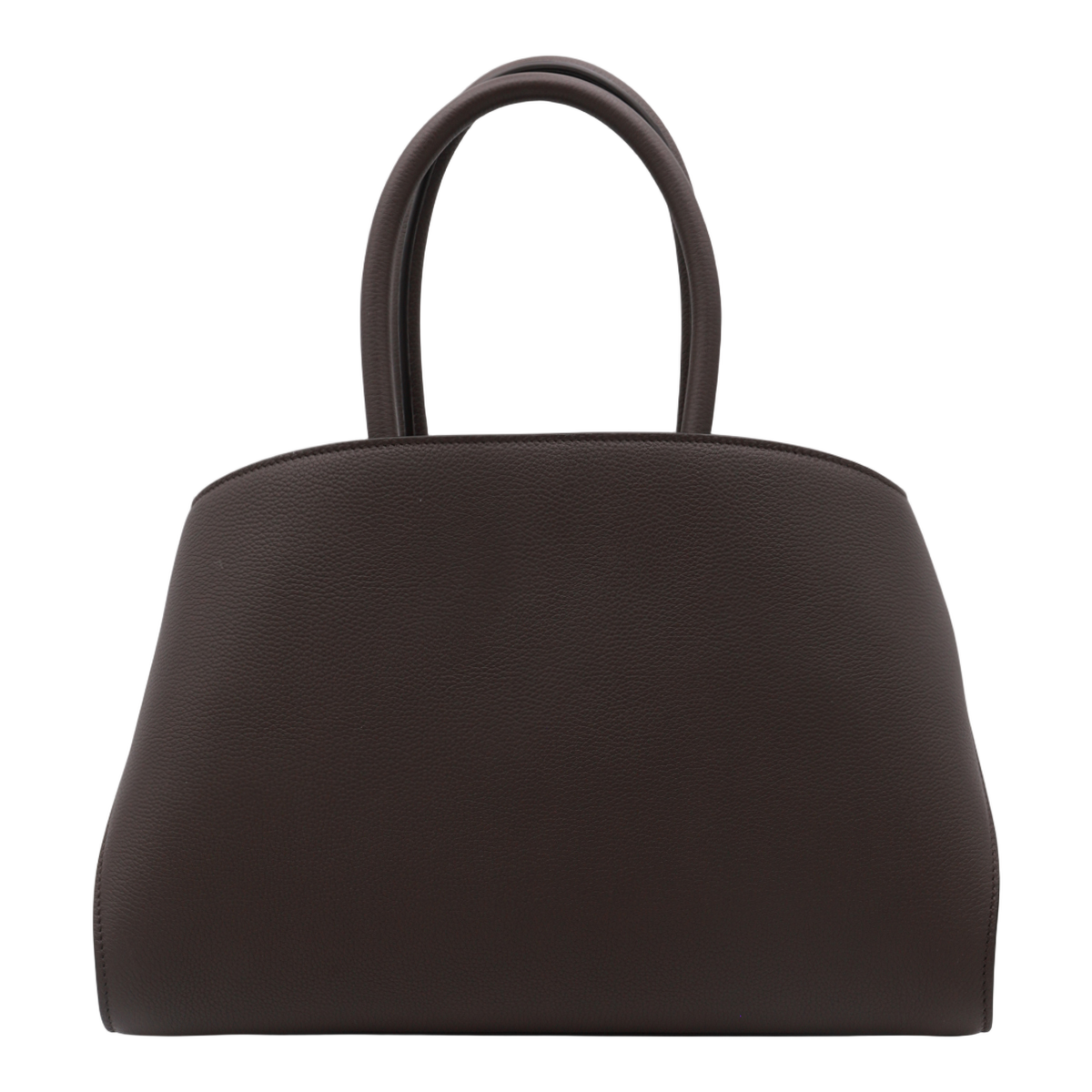 Structured Leather Handbag With Dual Handles