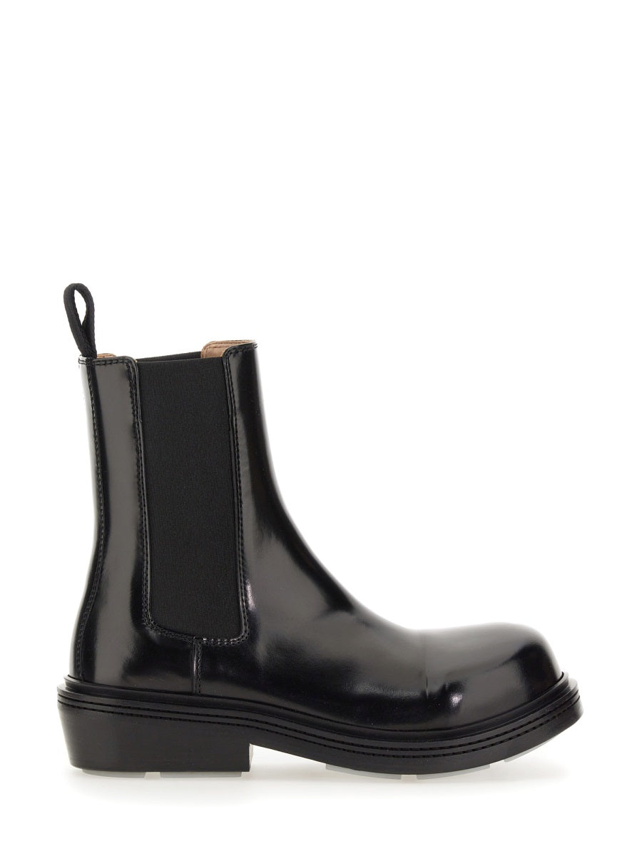 Black Calf Leather Fireman Chelsea Boot