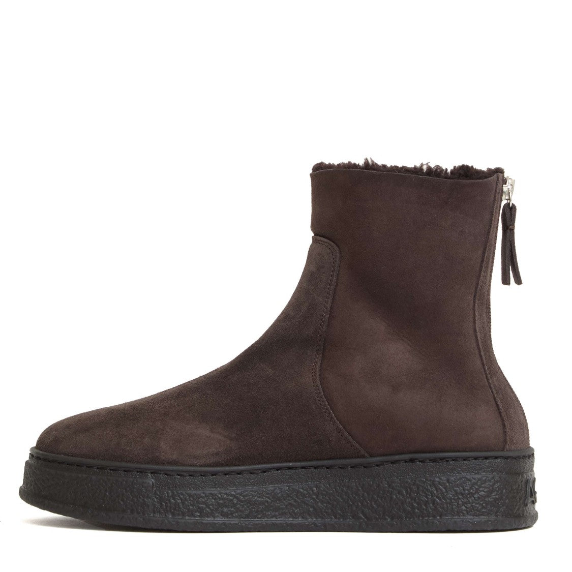 Suede Ankle Boots with Fur Lining