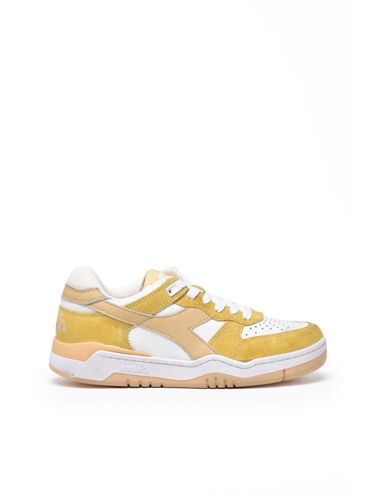 White Yellow Leather B.560 Sneakers