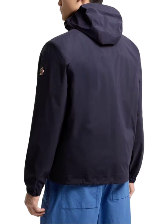 Blue Front-Zipper Jacket
