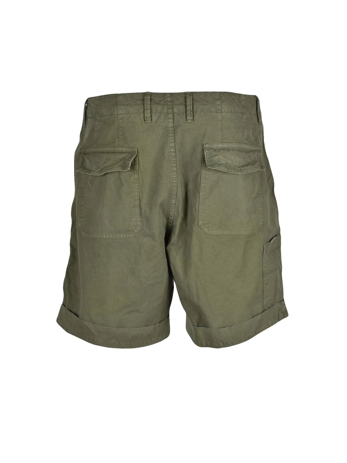 Green Cotton Bermuda Shorts