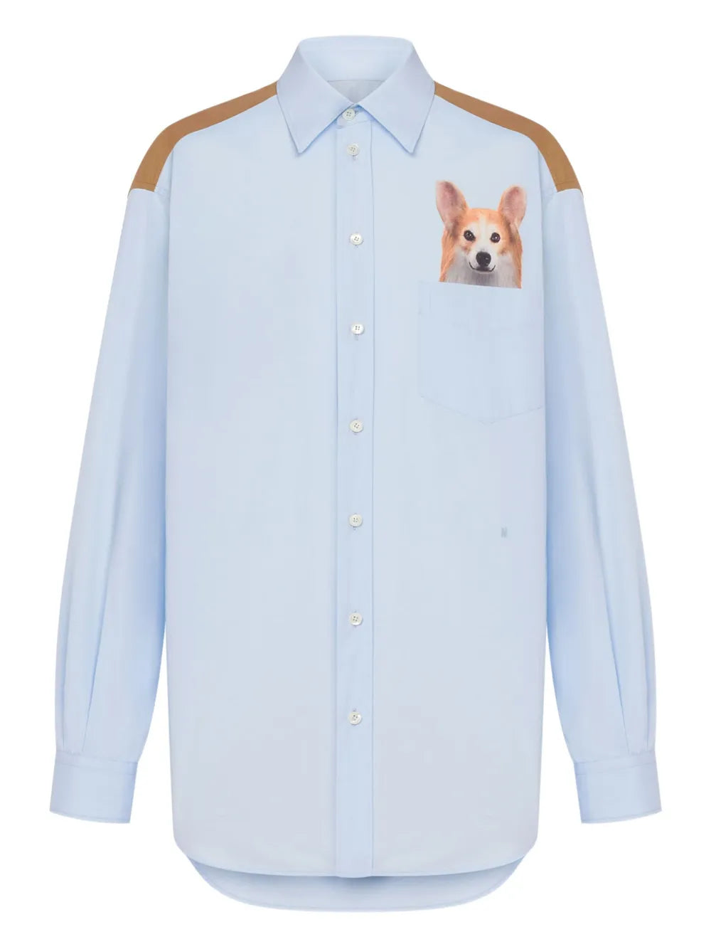 White Tailored Fit Shirt With Button-Down Front