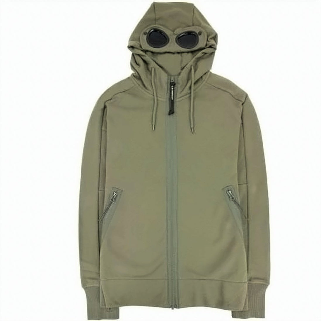 Diagonal Raised Fleece Zip-Up Sweatshirt