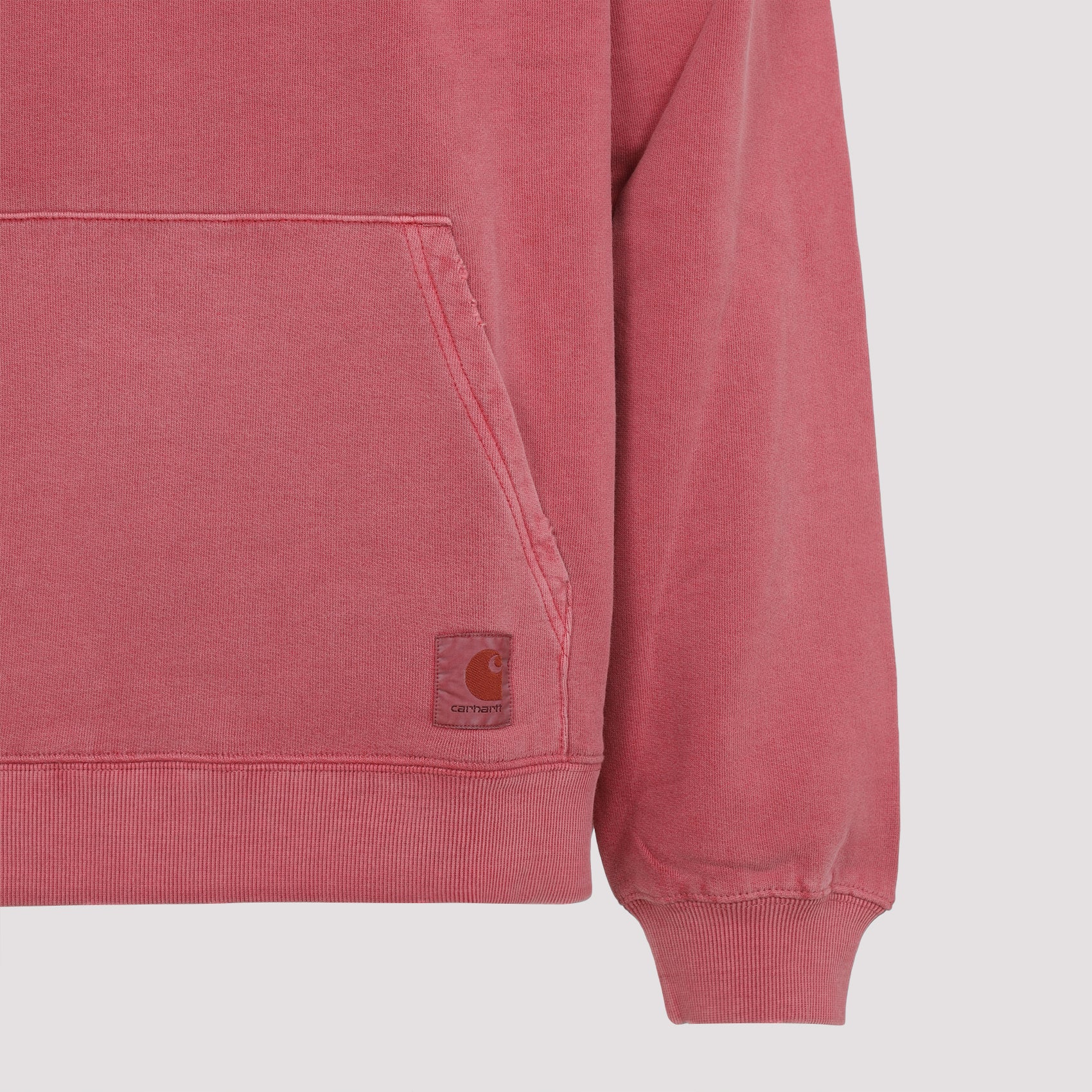 Vintage Red Cotton Sweatshirt With Classic Fit