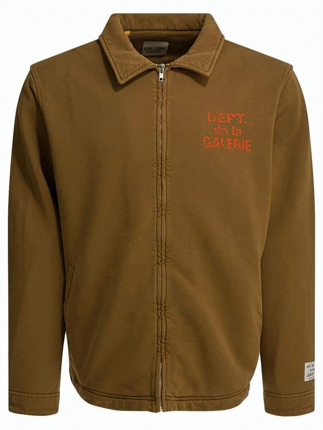 Brown Zip-Up Hooded Jacket