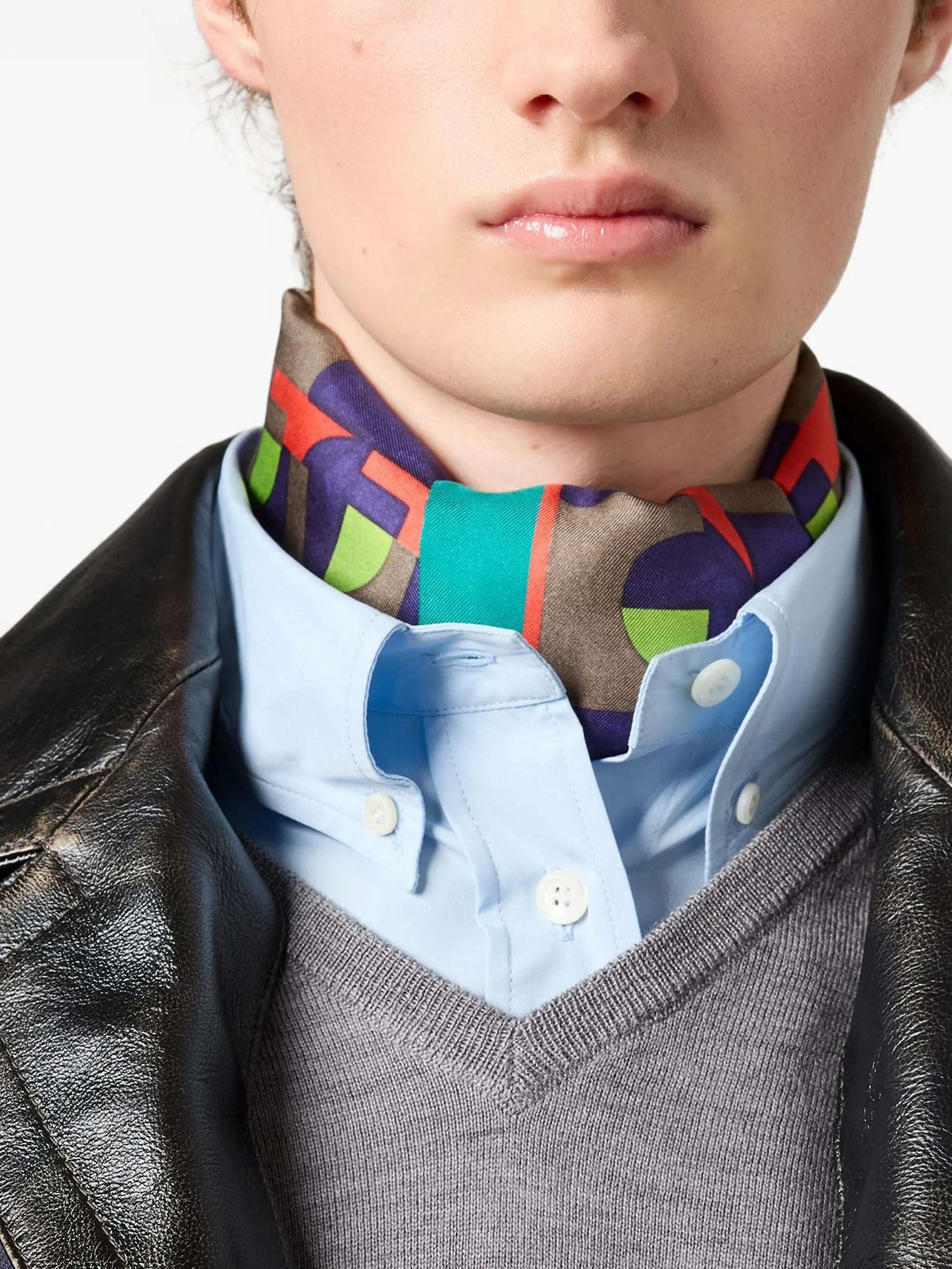 Blue Boxy Multitude Pockets Jacket