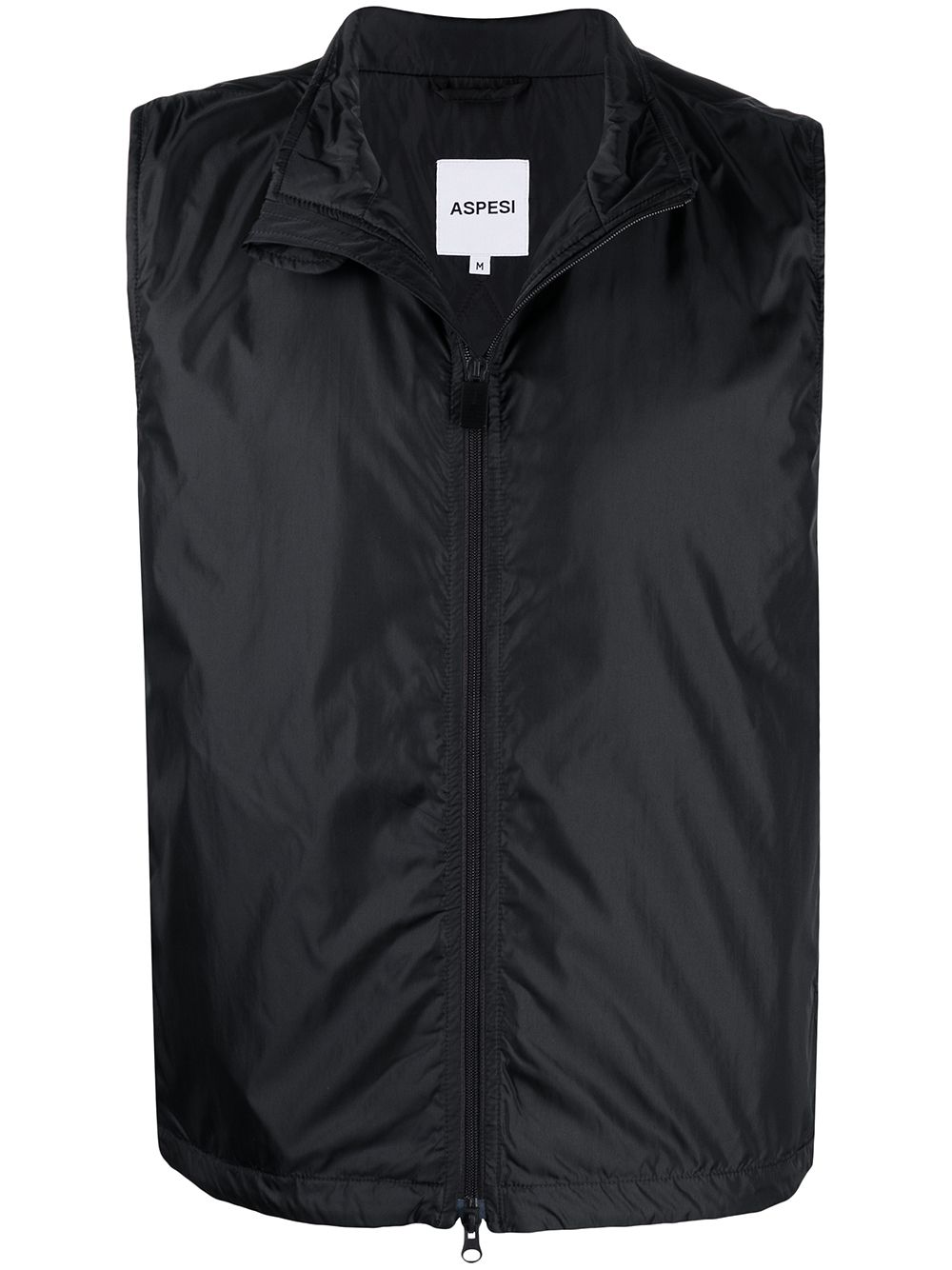 Sleek Sleeveless Jacket With High Collar