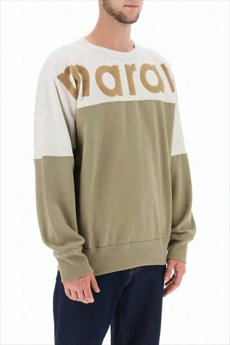 Color-Block Long-Sleeve Sweatshirt with Oversized Text Detail
