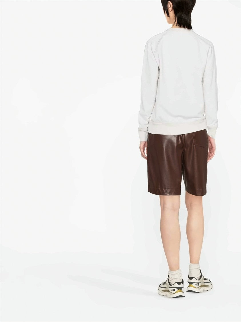 Minimalist White Sweatshirt With Embroidered Logo