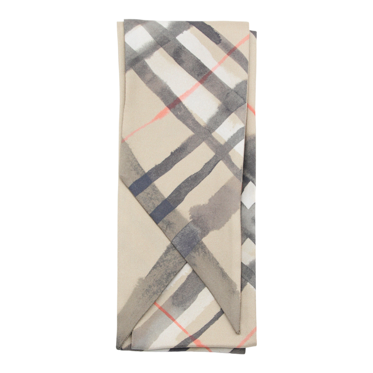 Abstract Plaid Scarf With Watercolor Effect
