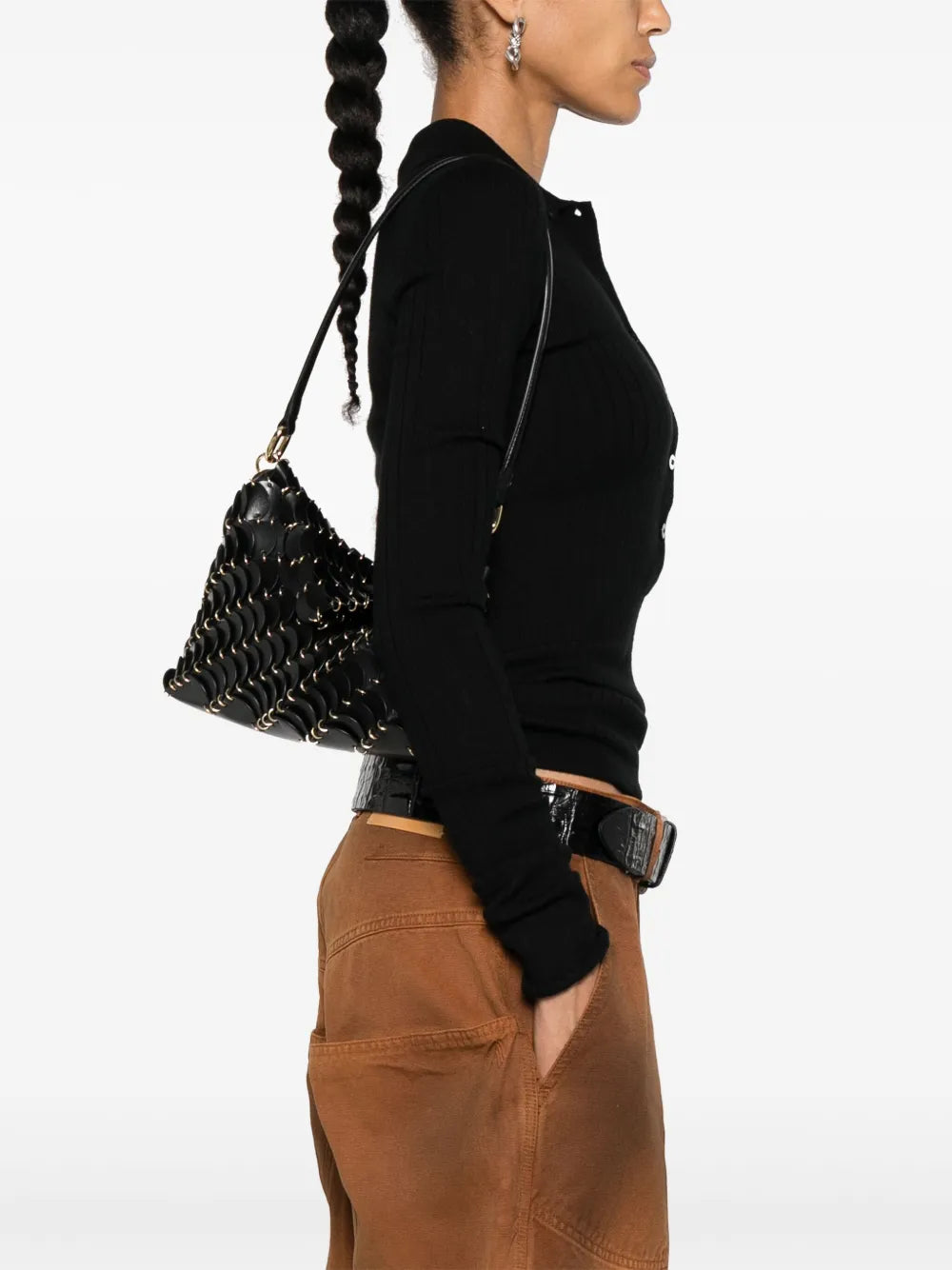 Structured Minimalist Pochette with Smooth Surface