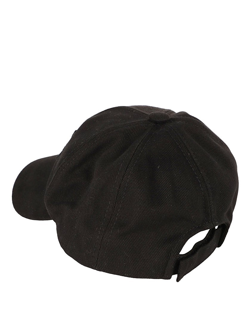 Structured Black Cap With Embossed Lettering