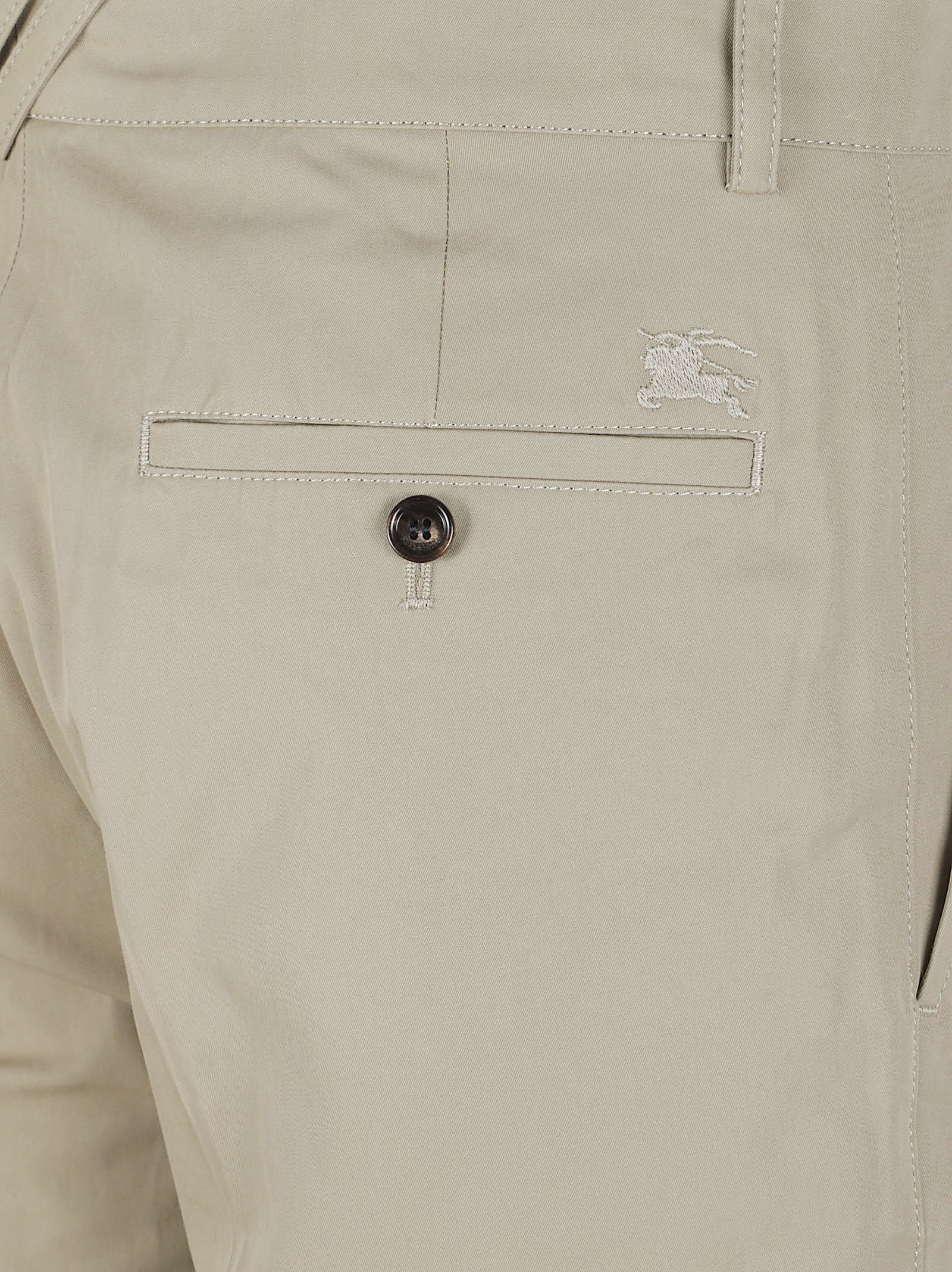 Tailored Cotton Shorts with Minimalist Design and Buttoned Back Pocket