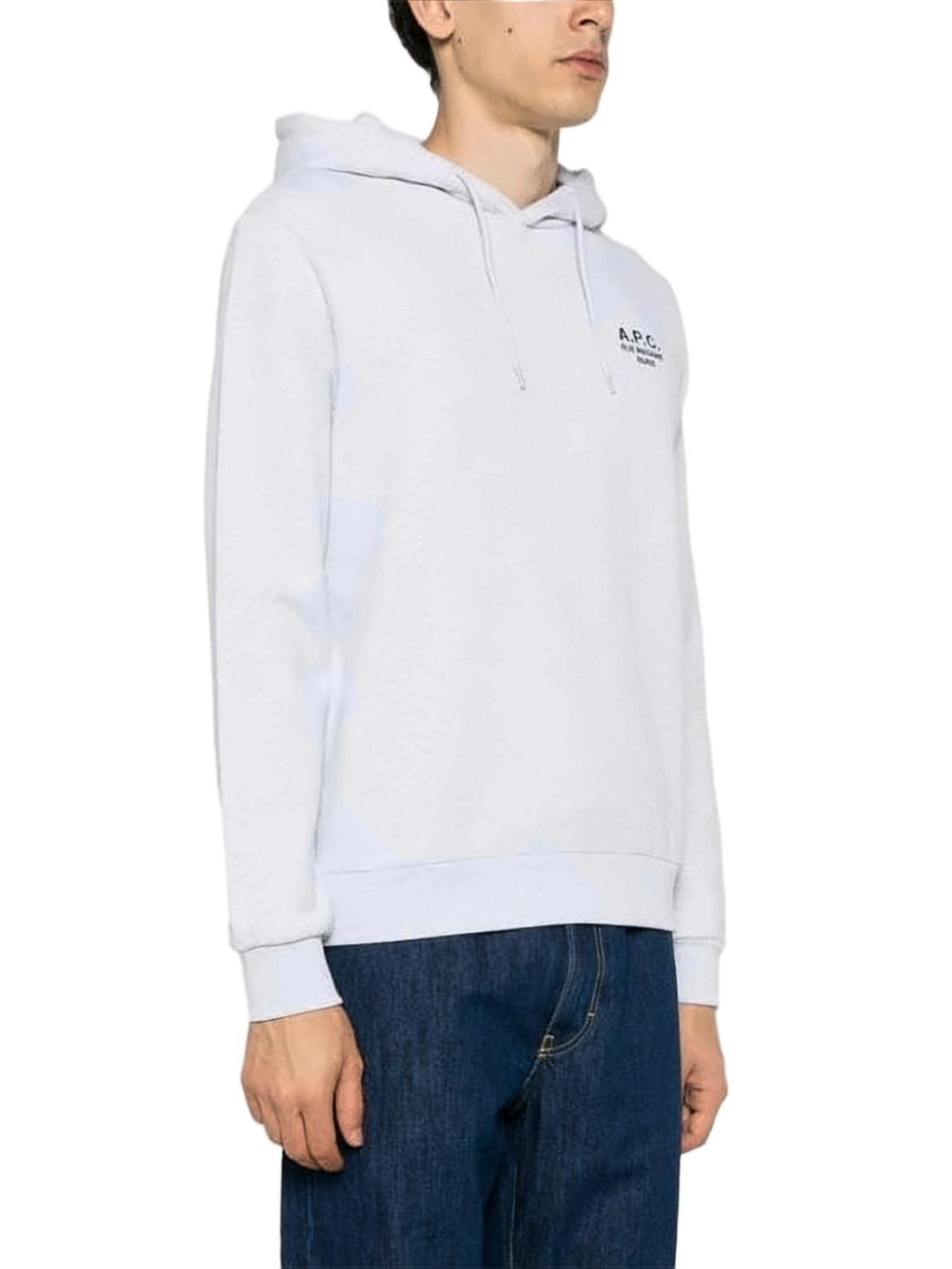 Light Grey Pullover Hoodie with Drawstring Detail