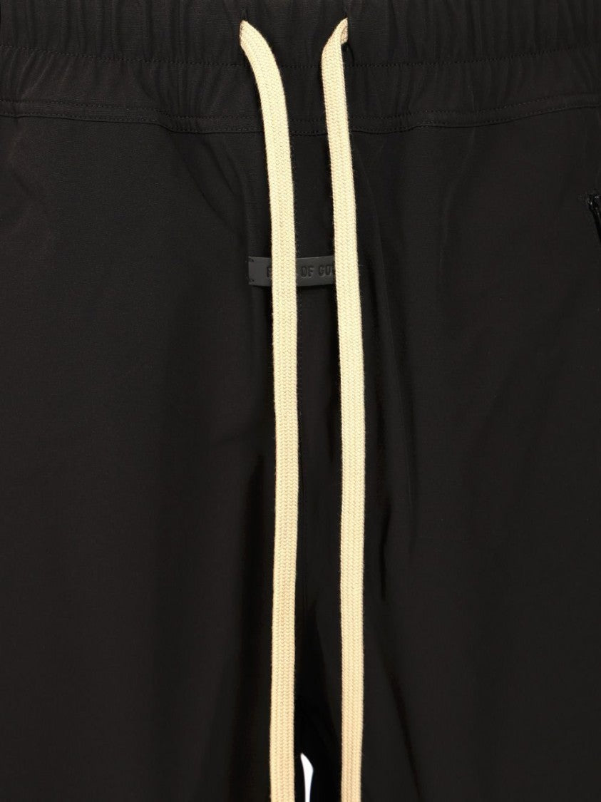 Relaxed Fit Black Jogger Pants With Elastic Cuffs