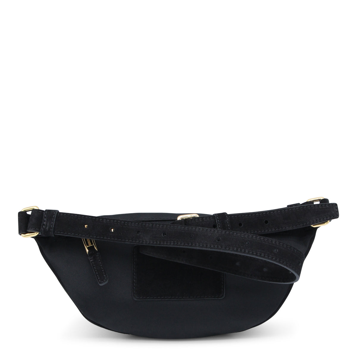 Black Belt Bag with Gold Hardware