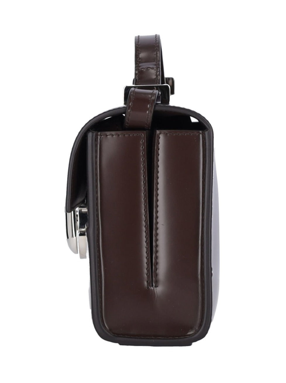 Crossbody Bag In Dark Brown Hammered Leather