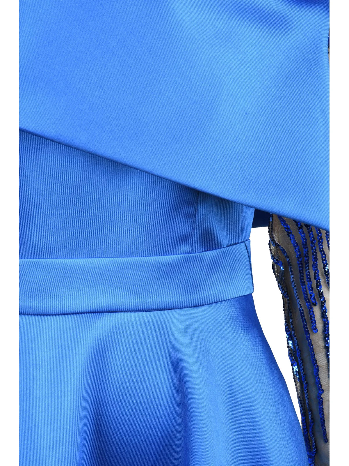 Cobalt Satin Polyester Women Long Dress