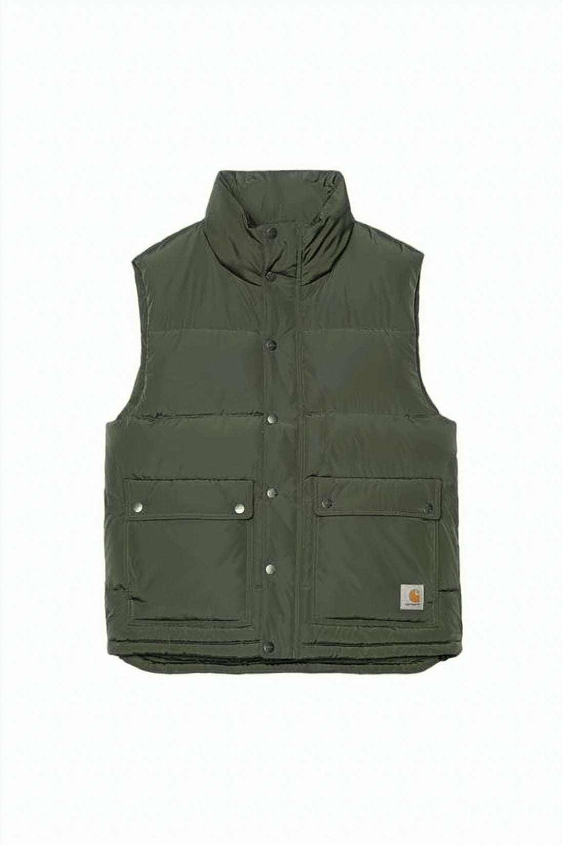 Sleeveless Padded Vest with High Collar