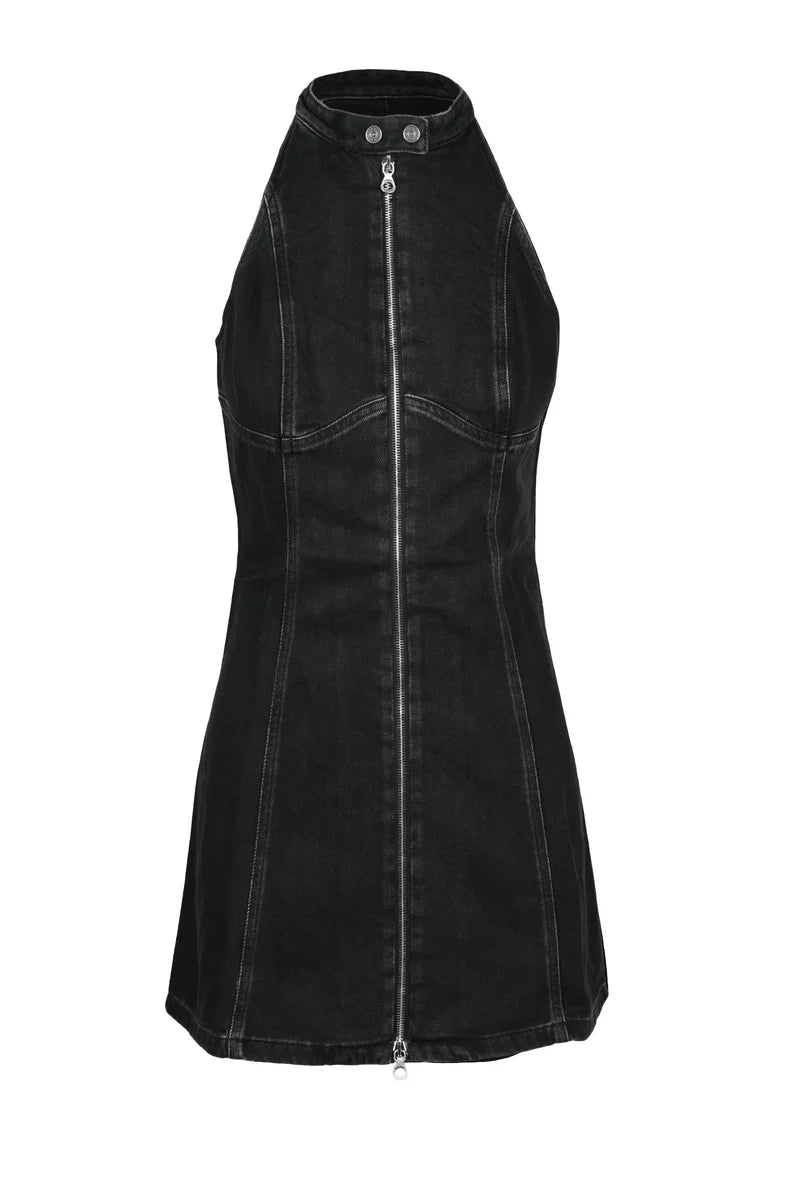 Women's Denim Dress - Black