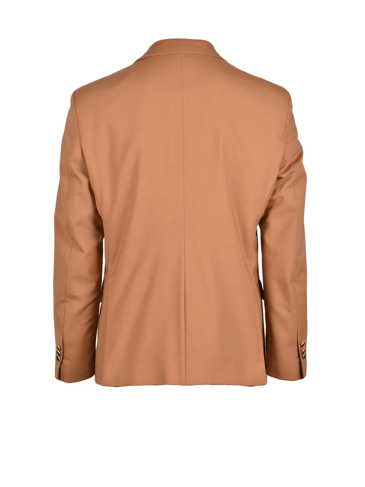 Gold Virgin Wool Polyester Elastane Men Suit