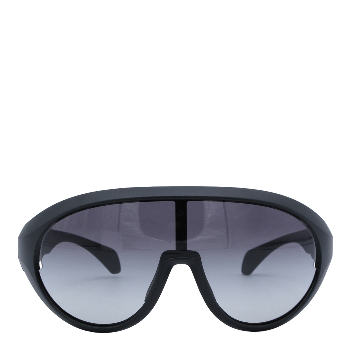 Oversized Black Shield Sunglasses