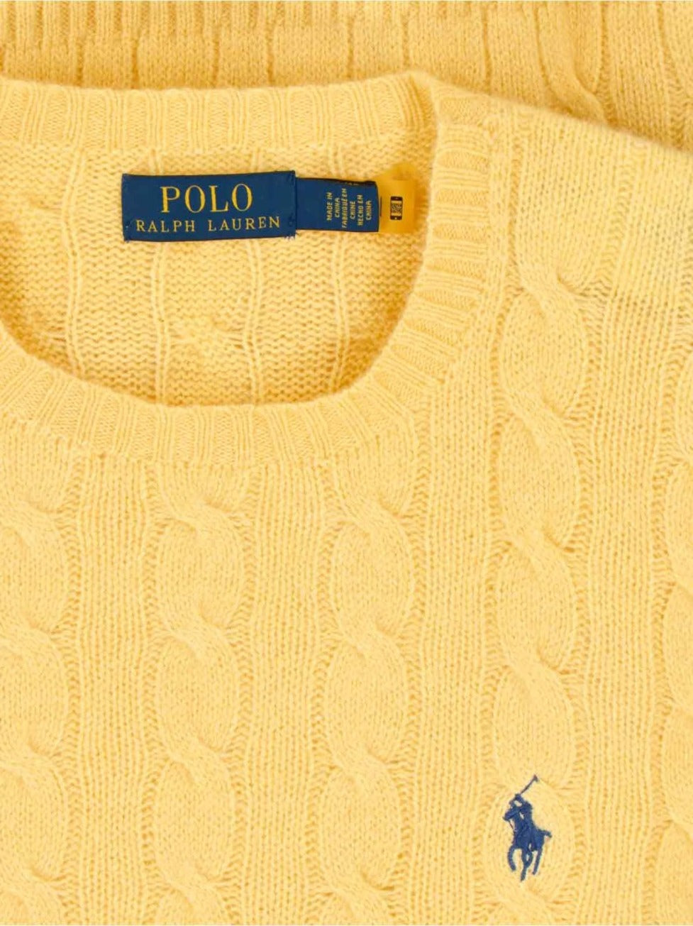 Cable-Knit Logo Sweater – Yellow