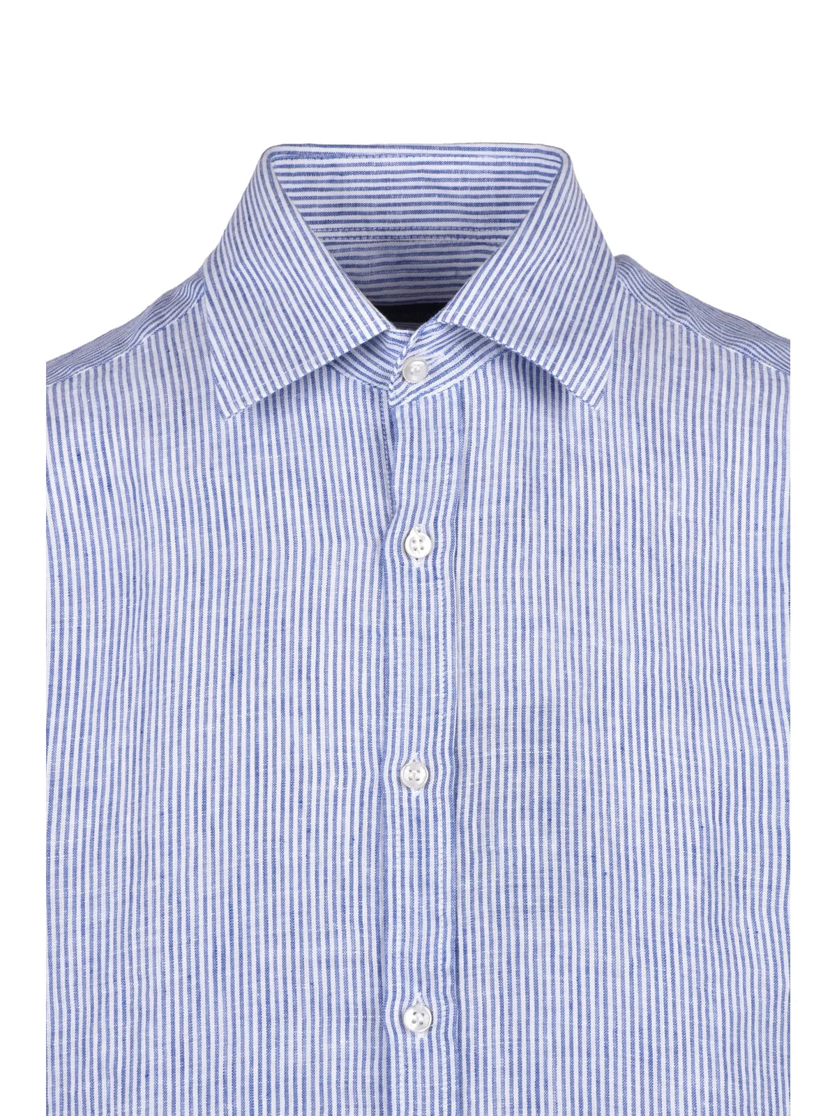 White Blue Linen Shirt