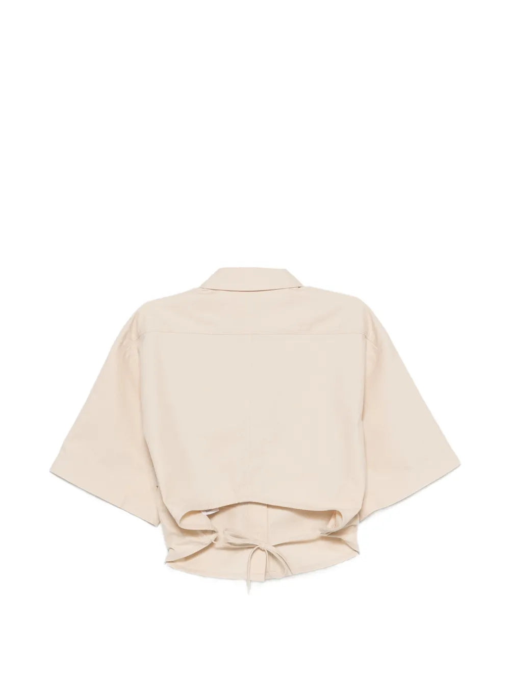 Cropped Boxy Shirt with Flap Pocket