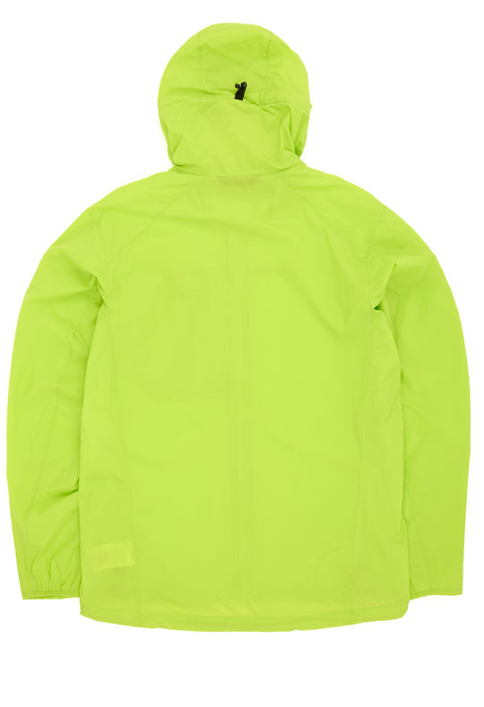 Lightweight Green Jacket With Zip Closure And Hood