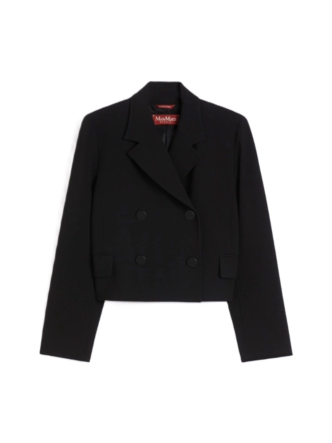 Cropped Tailored Jacket With Notched Lapel