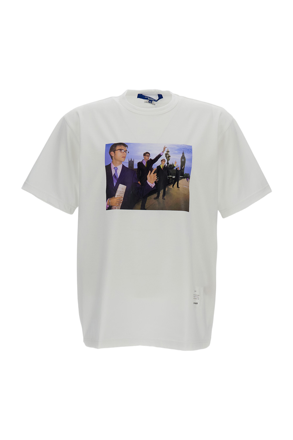 White Short Sleeve Printed Cotton T-Shirt