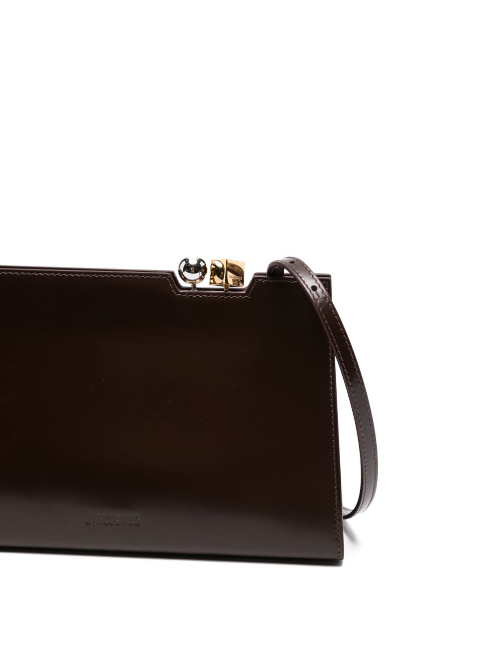 Sleek Rectangular Clutch with Metallic Clasp