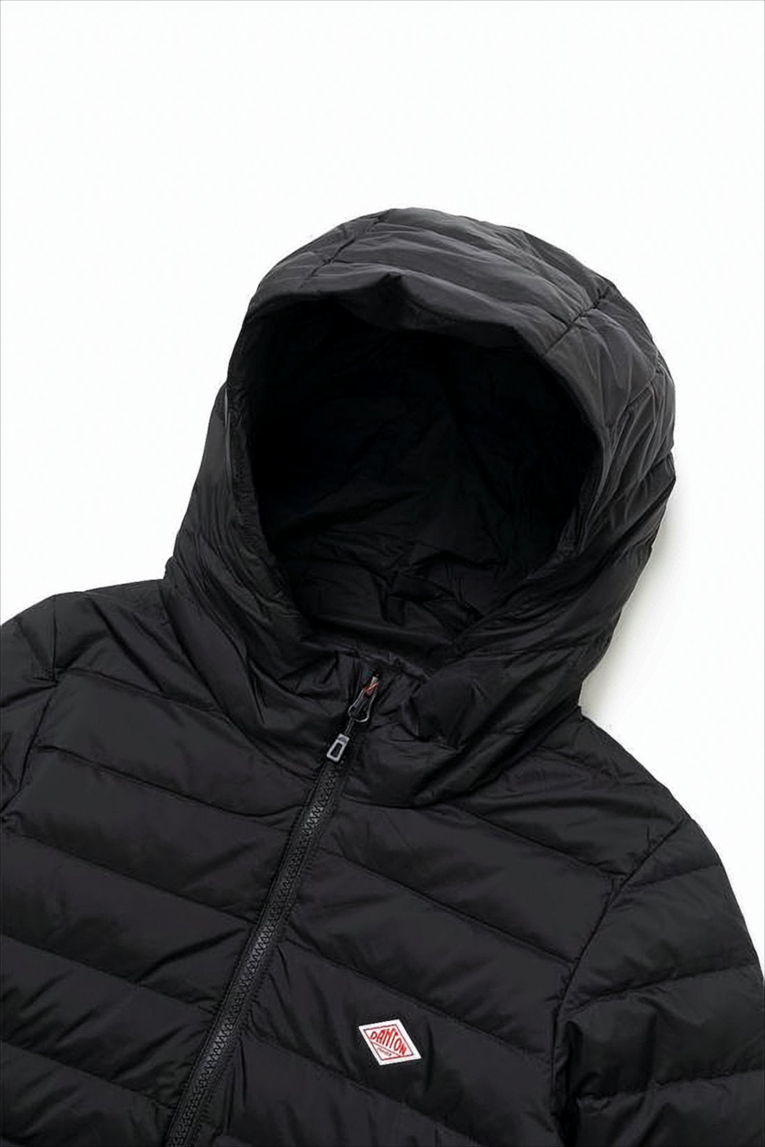 Horizontal Quilted Short Padded Jacket with Hood