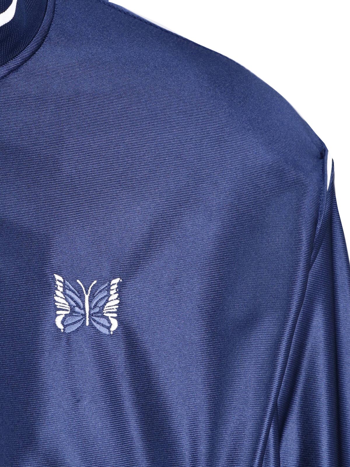Navy High Collar Butterfly Track Jacket