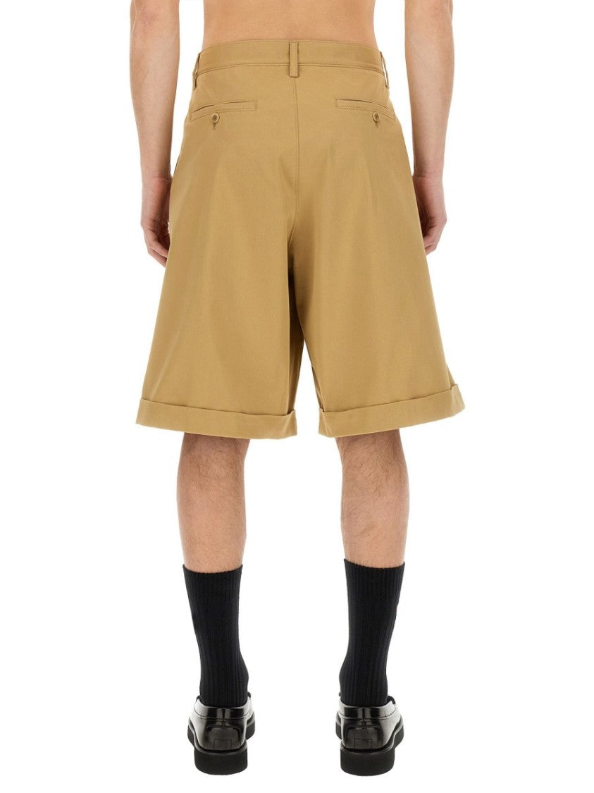 Bermuda Cargo Shorts With Unique Splatter Print Design