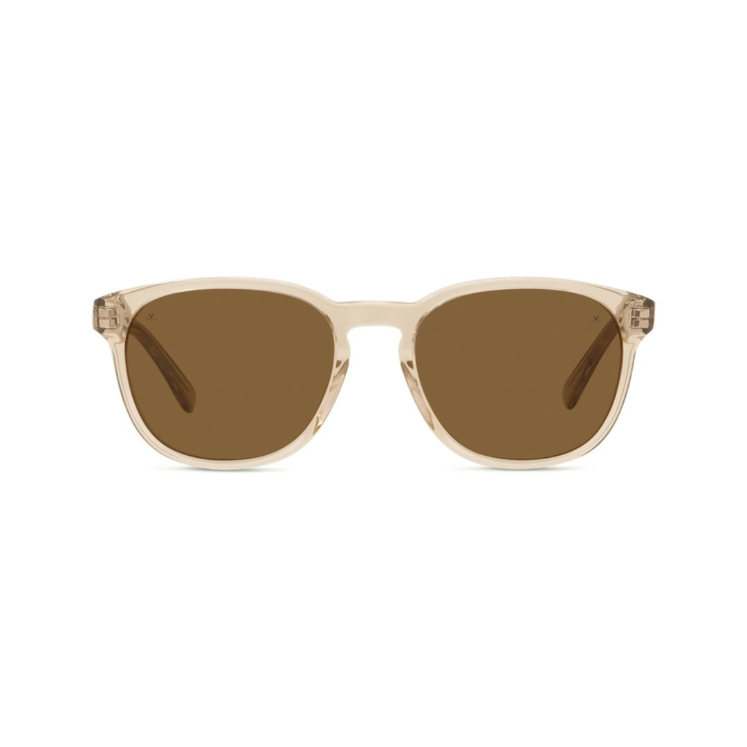 Vu40011i Translucent Beige Square Sunglasses with Brown Lenses