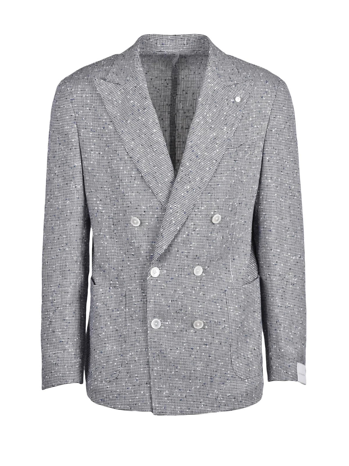Two-Tone Double-Breasted Jacket - White/Black