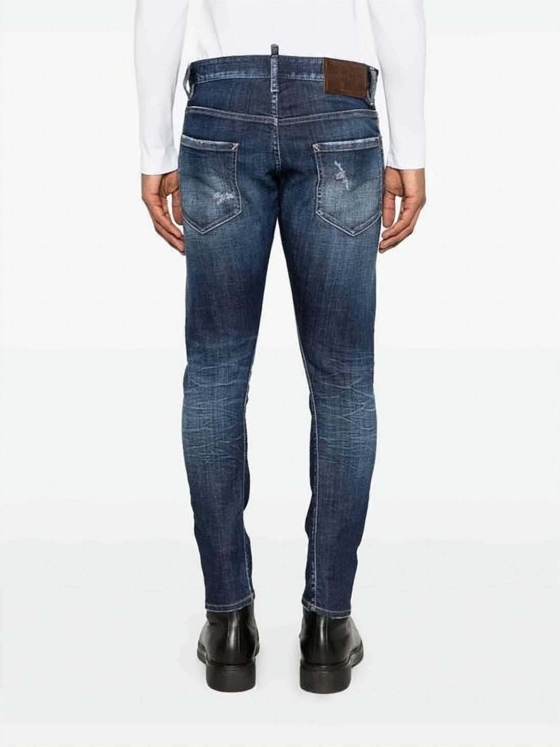 Blue Slim Fit Lightly Faded Denim Pants