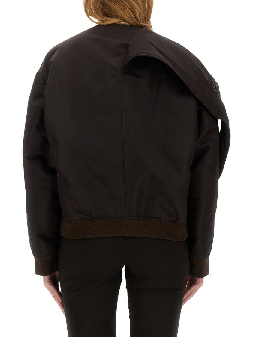 Bow Neck Bomber Jacket