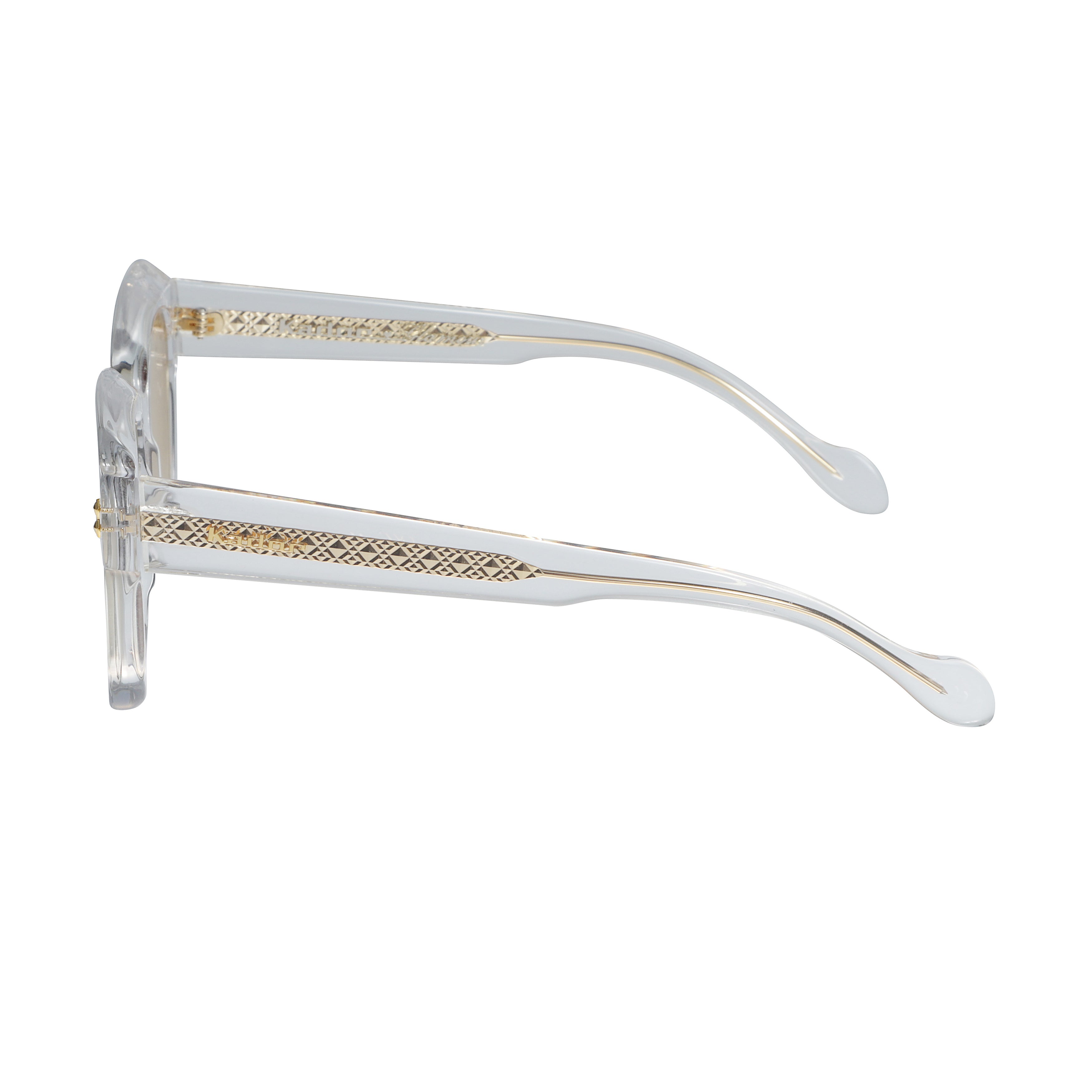 Kallima Glamour Oversized Square Frame Sunglasses with Gold Detailing
