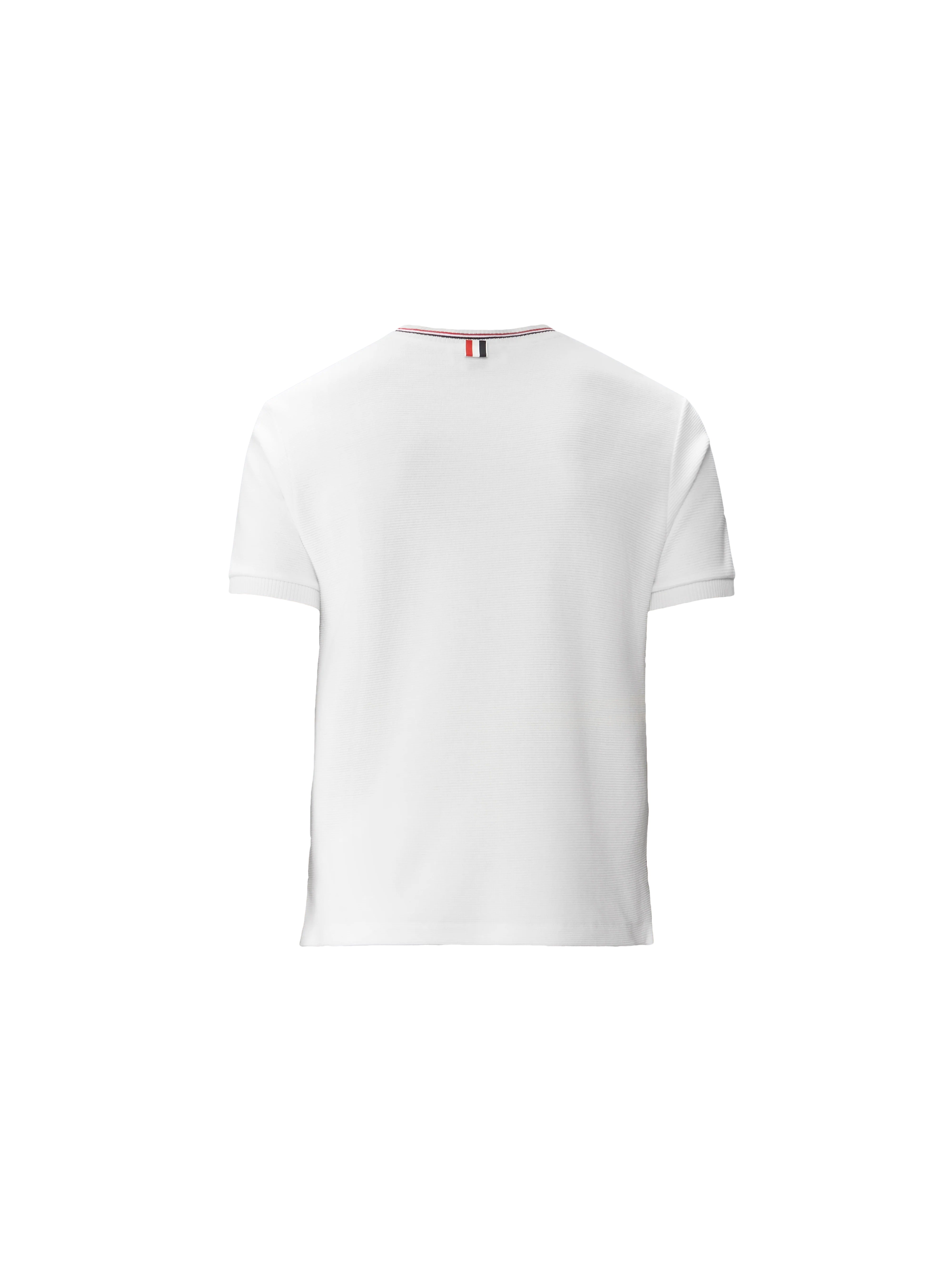 Short-Sleeved Cotton T-Shirt with Striped Accents