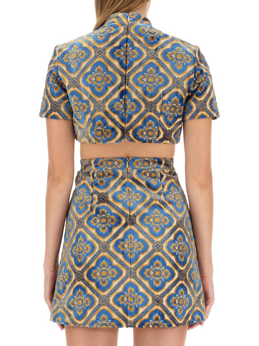Cropped Top With Intricate Pattern