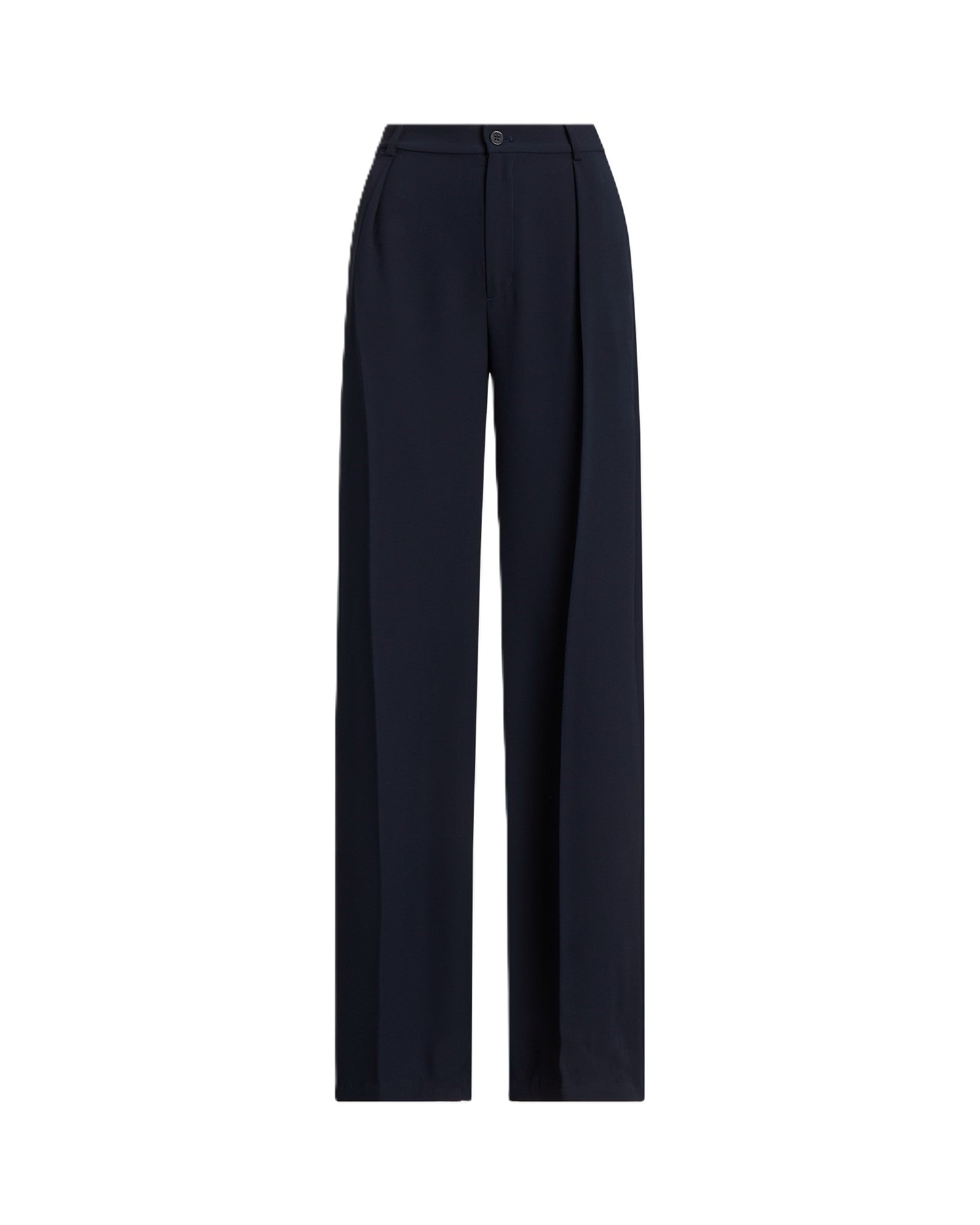 Navy Blue Kirahn Pleated Trousers