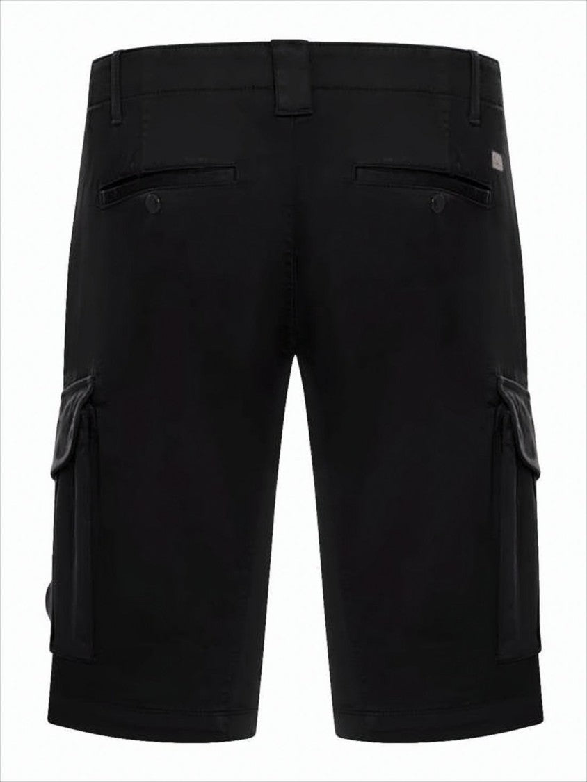 Tailored Black Shorts with Cargo Pockets