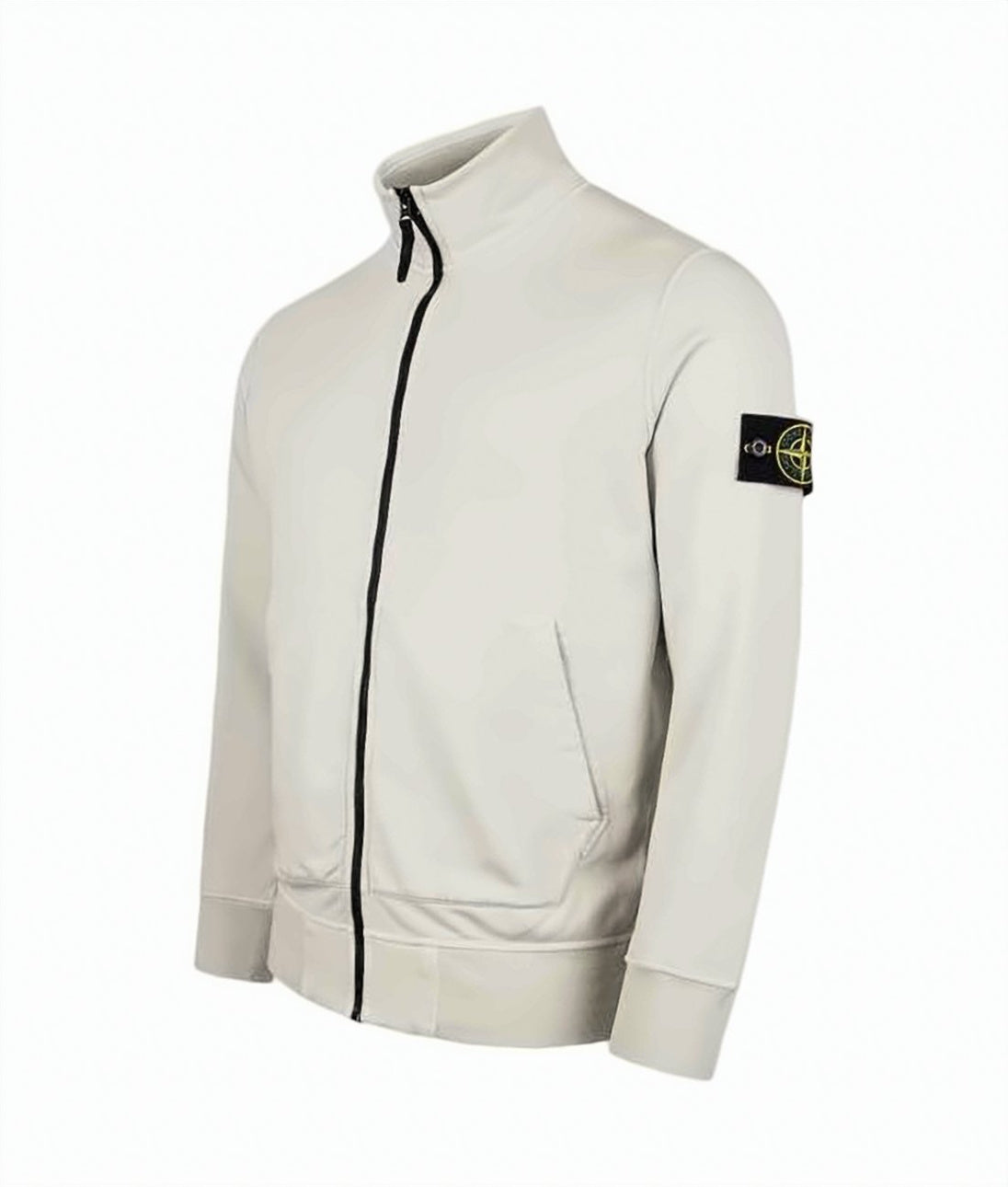 Zip-Up Sweatshirt with High Collar