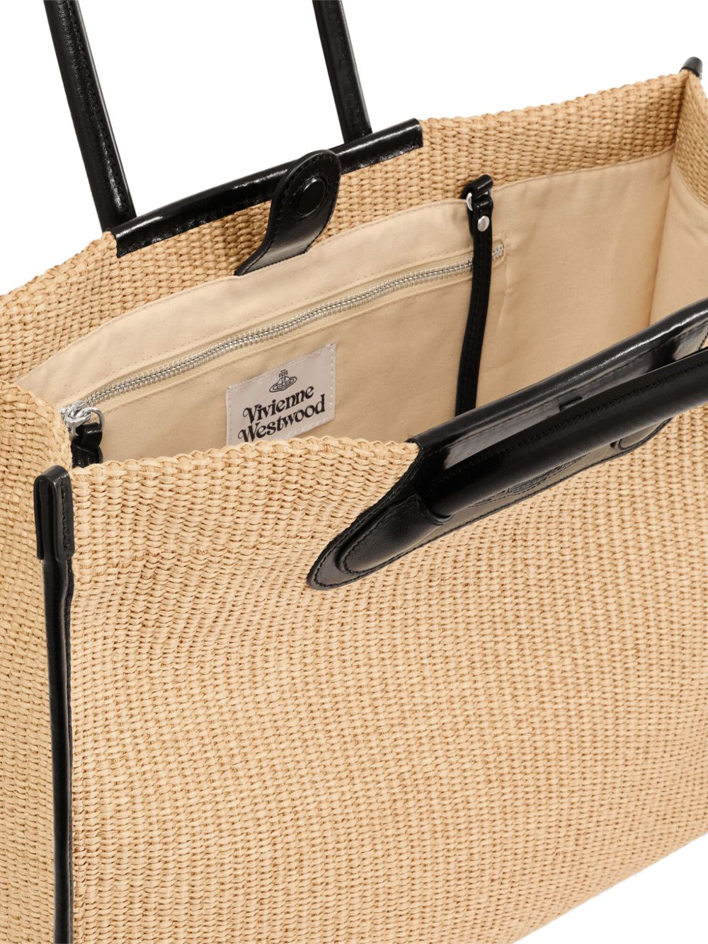 Beige Minimalist Grained Leather Top Bag