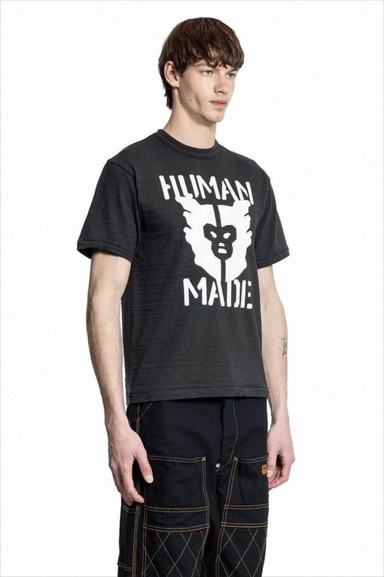 Short-Sleeve Crew Neck T-Shirt with Bold Graphic Print