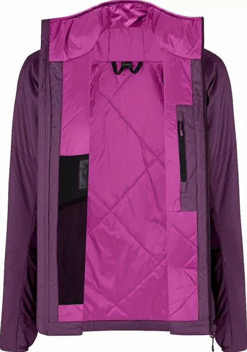 Casual Quilted Jacket With Hood And Practical Design